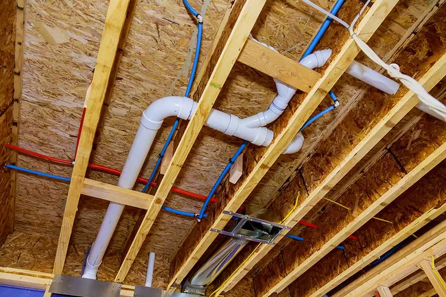 Ceiling pipes and ductwork
